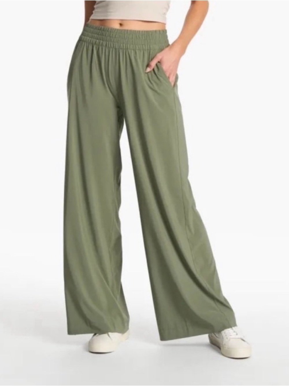 Vuori Olive Wide-Leg Performance Pants